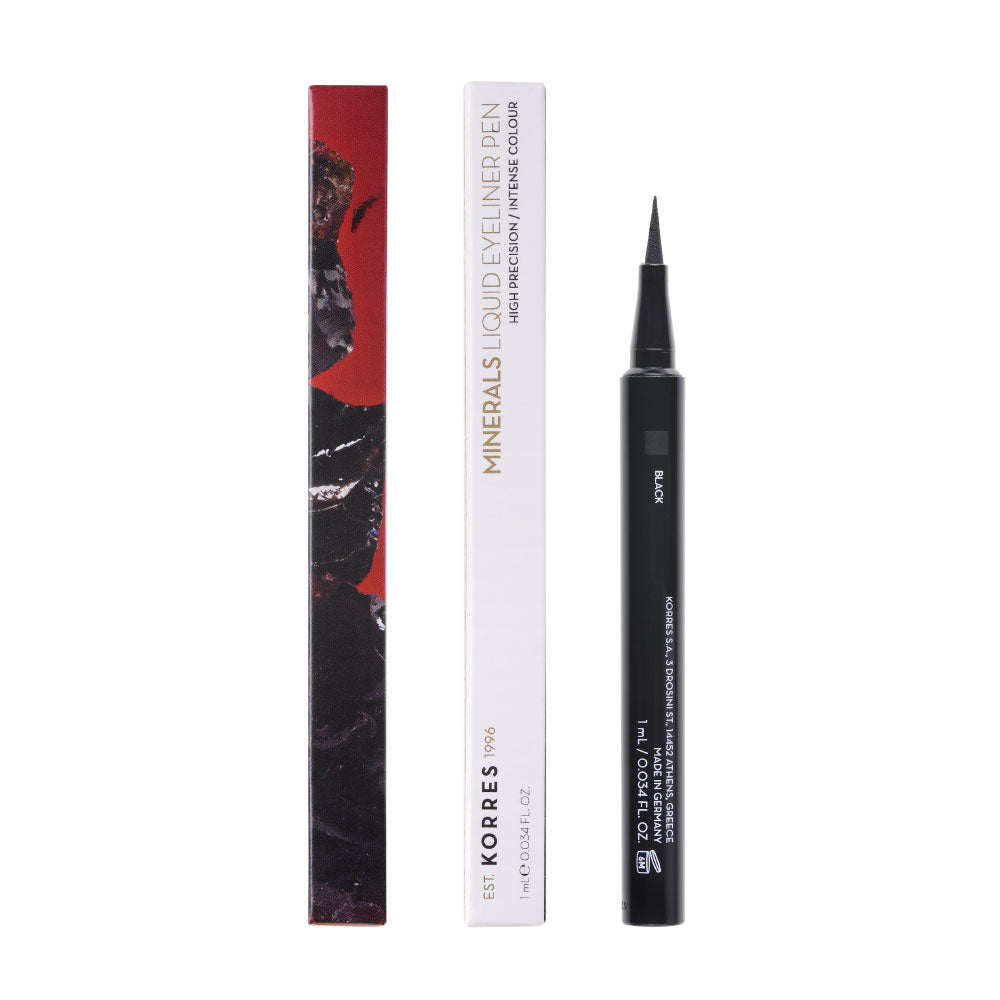 Coffret Make-Up Yeux & Levres - Eyeliner Noir + Rouge Levres Fini Mat Red