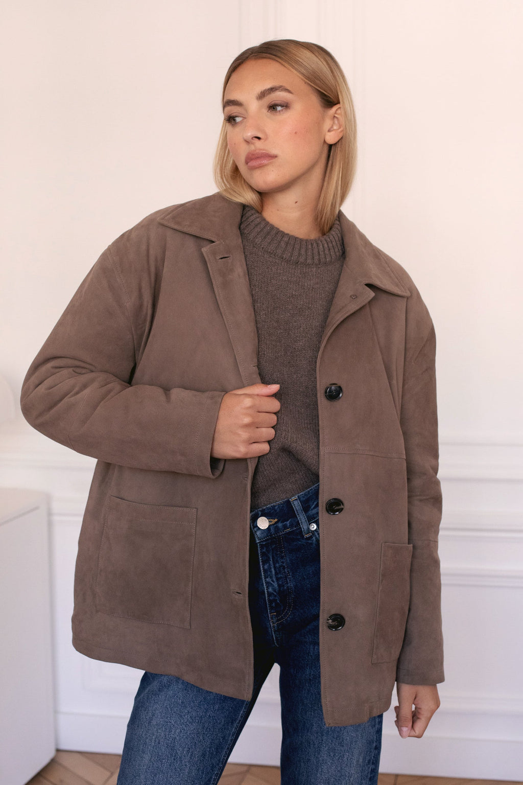 Veste En Daim Le Doyle - Marron Clair