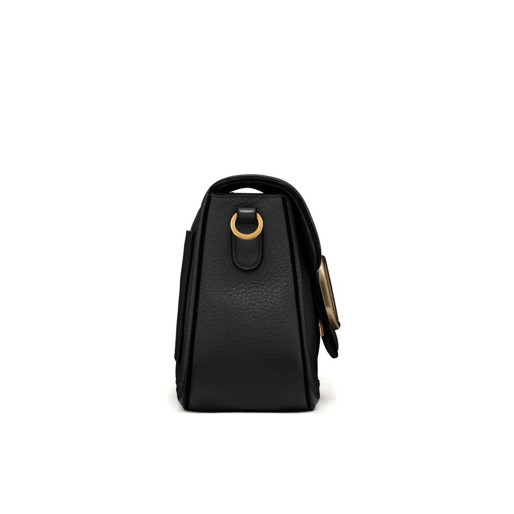 Valentino Garavani Alltime Leather Shoulder Bag - Black - Femme