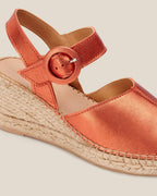 Sandales Helga Rojo Metalizado