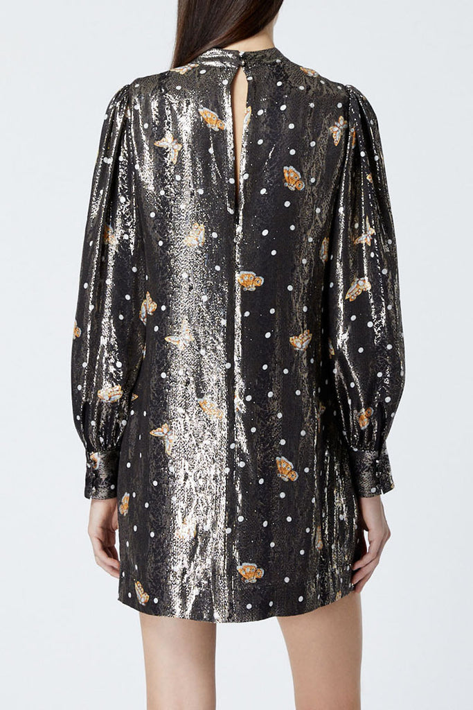 The Kooples - Robe Droite En Soie Noir - Femme