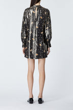 The Kooples - Robe Droite En Soie Noir - Femme