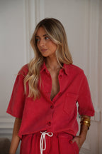 Blouse En Jean Tessa - Rouge