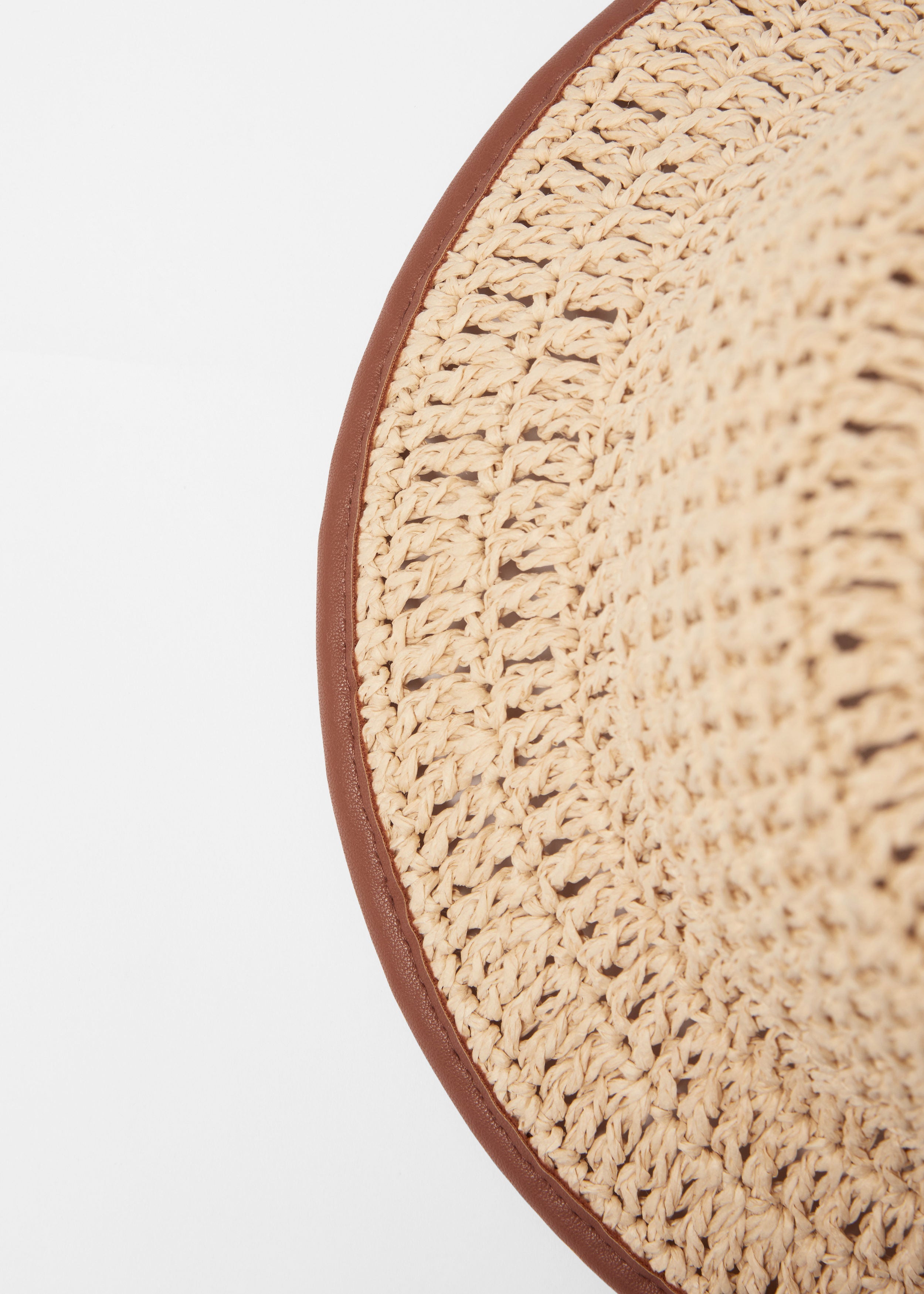 Chapeau De Paille Couleur Noyer - Beige