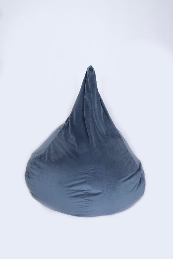 Pouf Big Poire Velours - 75x75x110cm - Gris