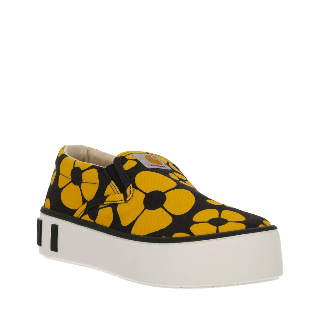Baskets Marni Printed Slip On - Black - Femme