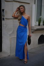 Robe Ajourée Faustine - Bleu Roi