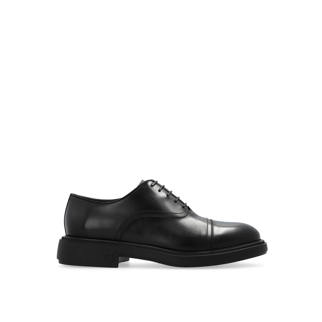 Derbies - Salvatore Ferragamo Leather Oxford - Black