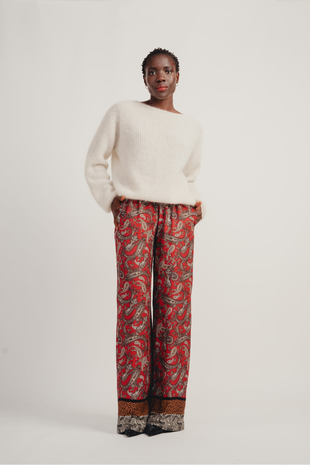 Le Pantalon Large Tracy Leo Cachemire