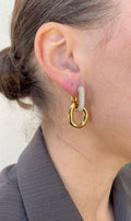 Boucles D'Oreilles Gems Oval X Hoops