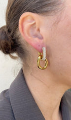Boucles D'Oreilles Gems Oval X Hoops