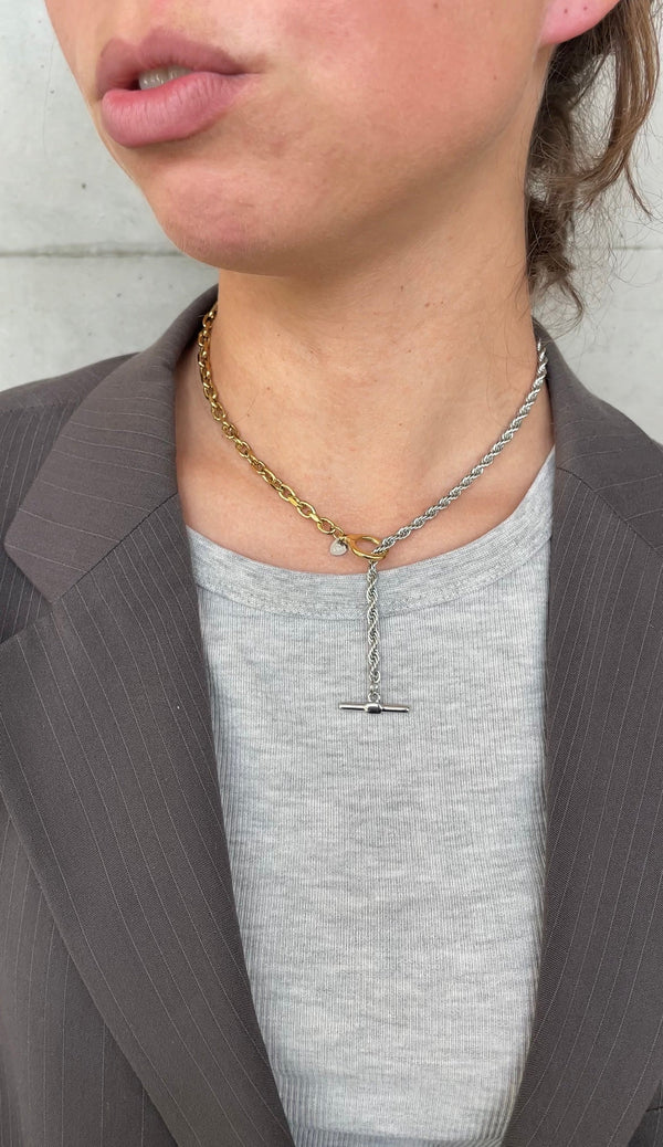 Collier Thin Bi Color Braided