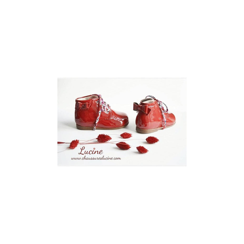 Chaussures Bottillons Albertine - Vernis Rouge - Fille