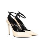 Escarpins Saint Laurent Zoe Leather - White - Femme