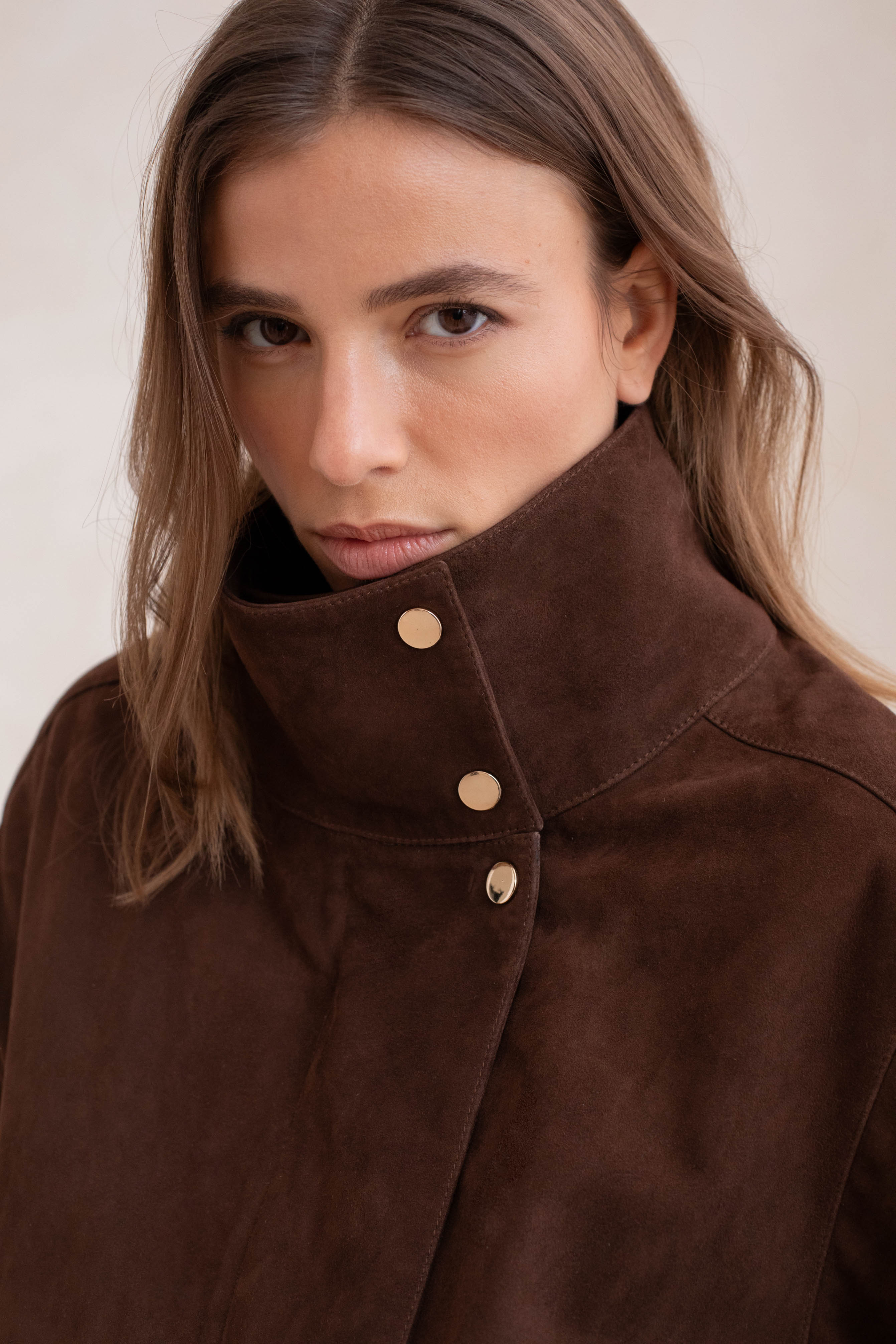 Veste En Cuir Le Richie - Marron Fonce
