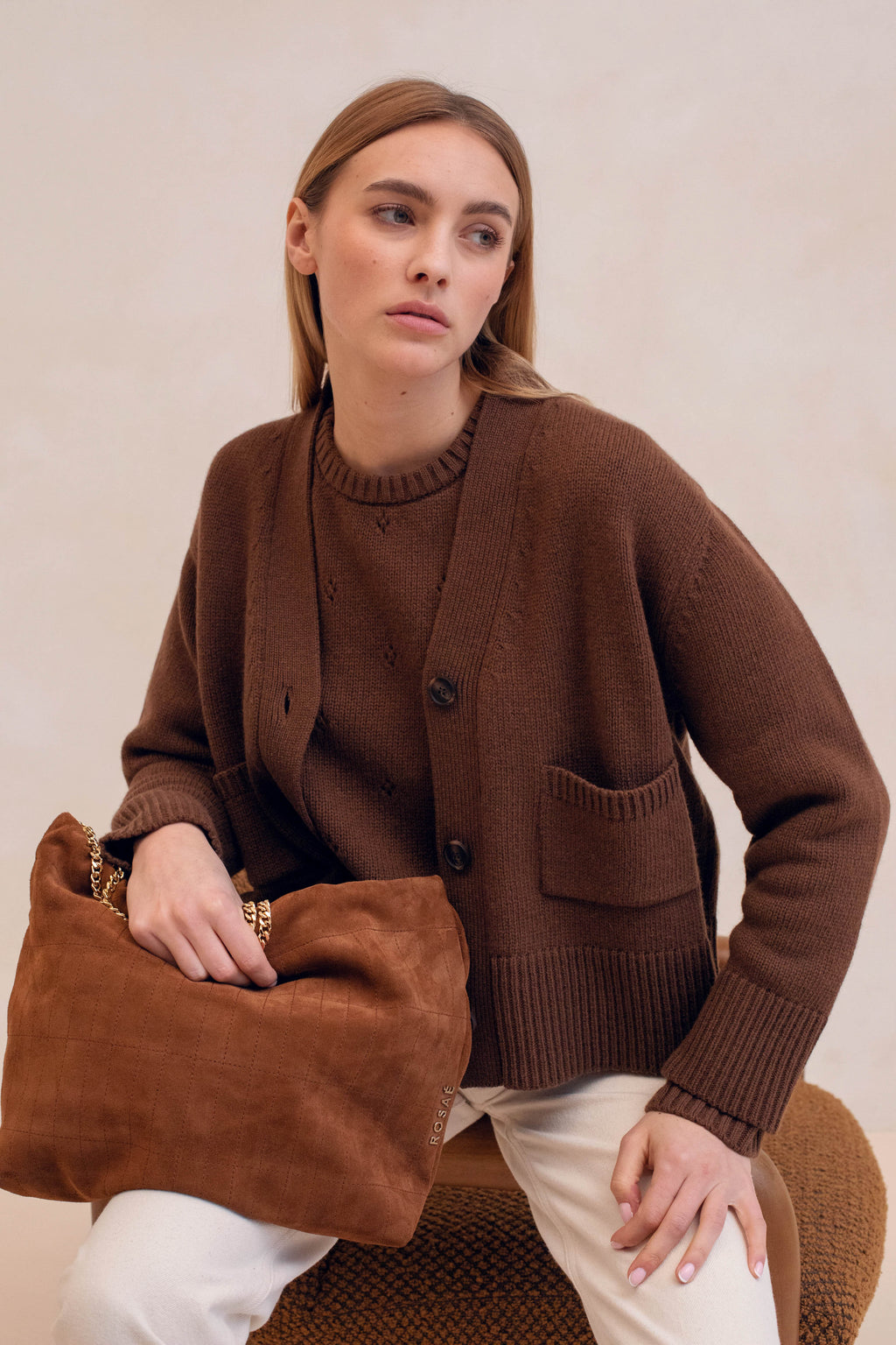 Pull En Maille Le Vivaldi - Marron Moyen