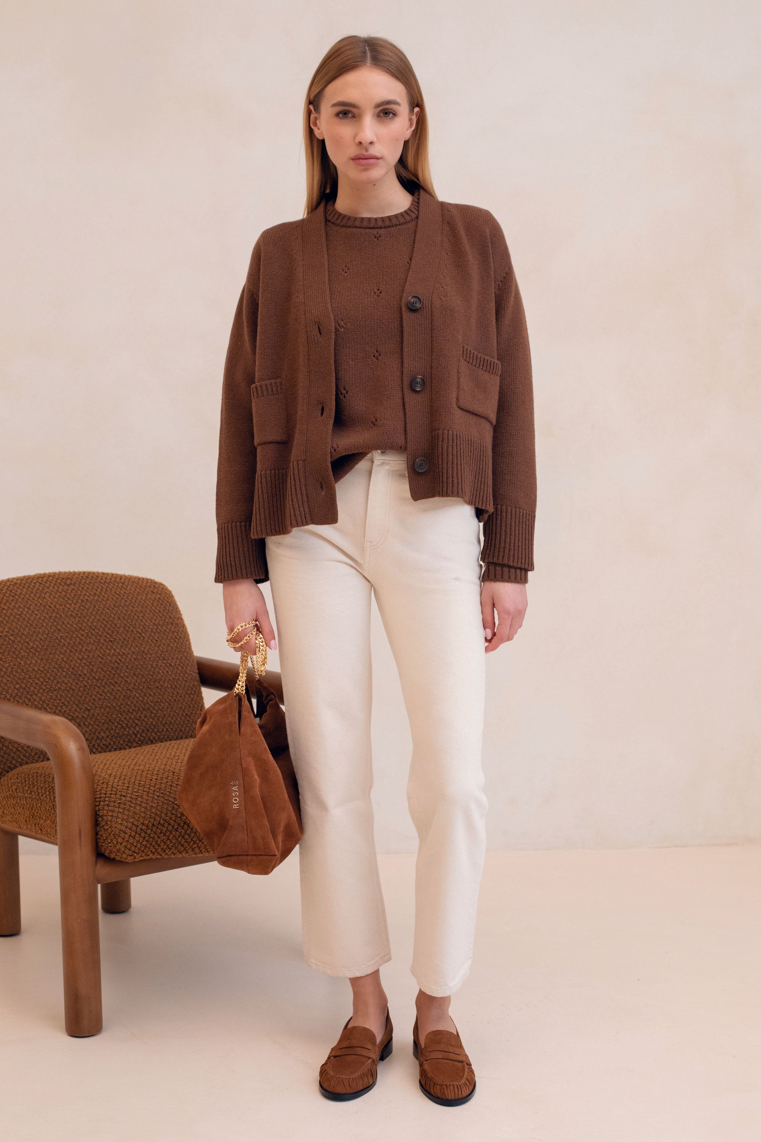 Pull En Maille Le Vivaldi - Marron Moyen