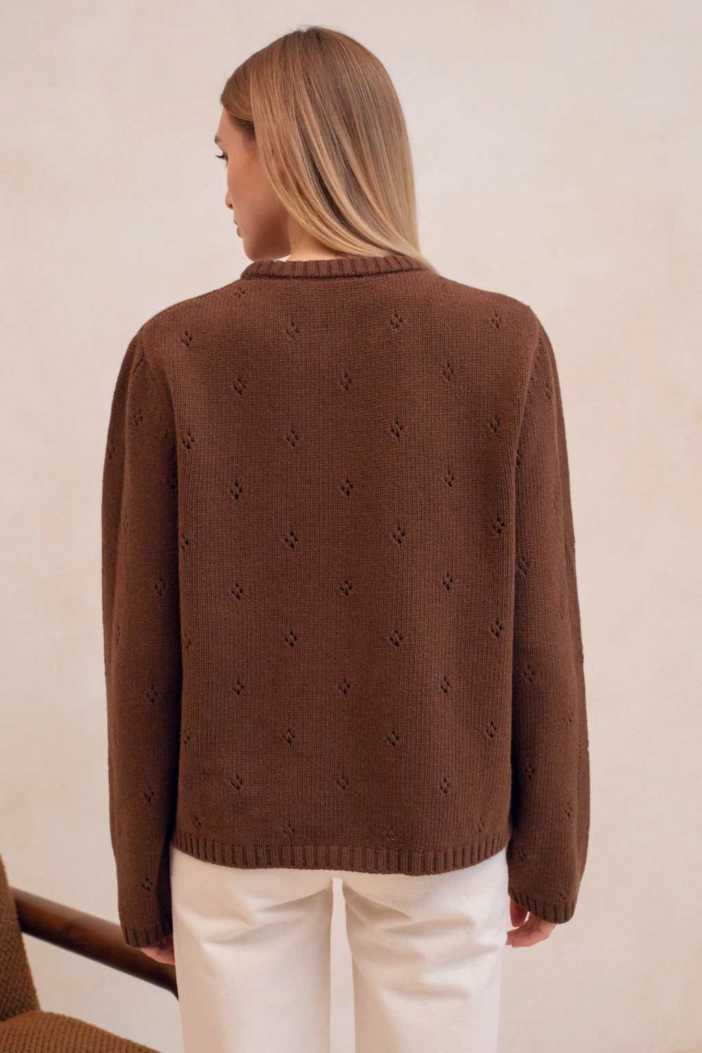 Pull En Maille Le Vivaldi - Marron Moyen