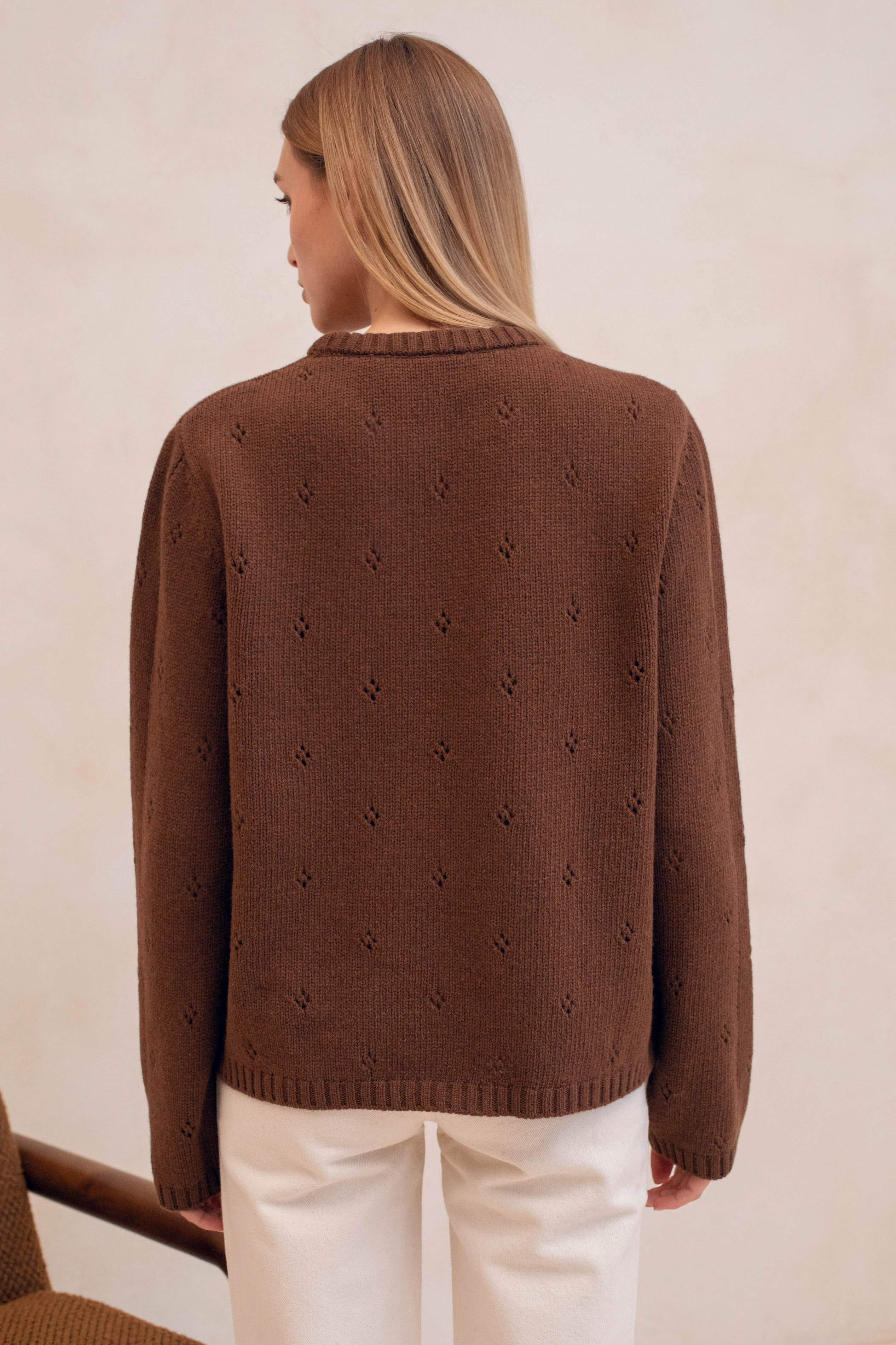 Pull En Maille Le Vivaldi - Marron Moyen