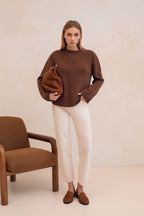 Pull En Maille Le Vivaldi - Marron Moyen