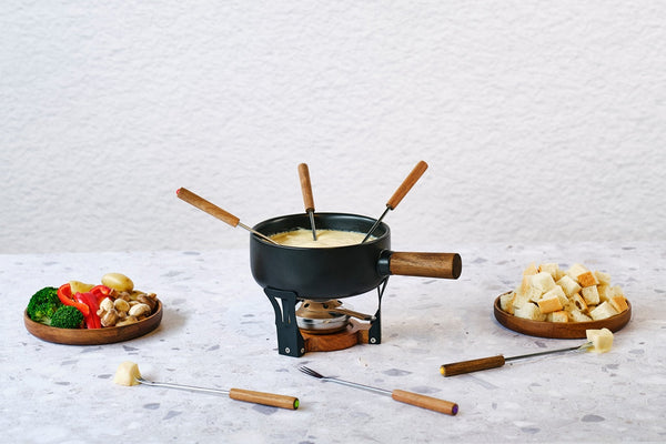 Set De Fondue Aspen Stoneware - Noir