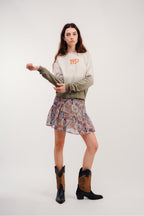 La Mini Jupe Rita Military Cachemire