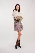 La Mini Jupe Rita Military Cachemire