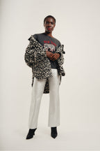 Le Pantalon Rodney Effet Cuir Métal Argenté