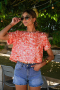 Blouse À Sequins Liza - Orange
