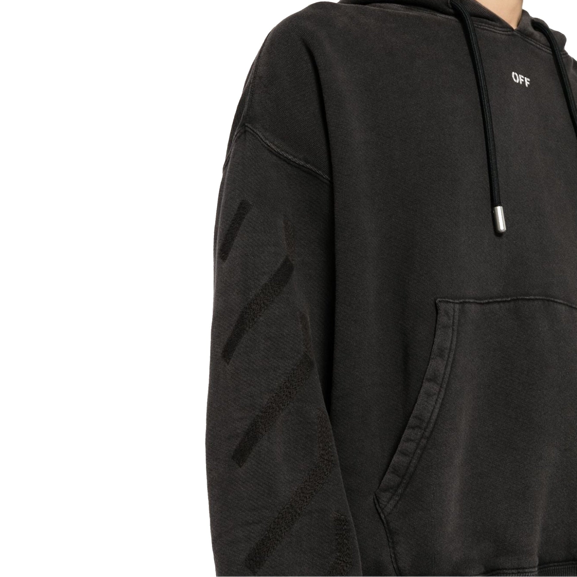 Sweatshirt Off-White St. Matthew Over Cotton Hoodie - Black - Homme
