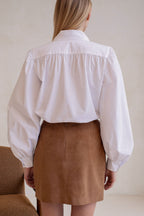 Jupe En Daim Le Dali - Marron Camel