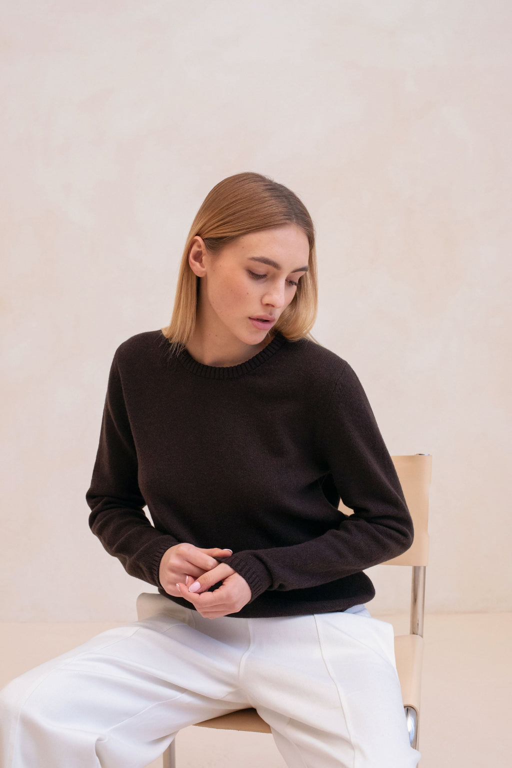 Pull En Maille Le Rimbaud - Marron Fonce