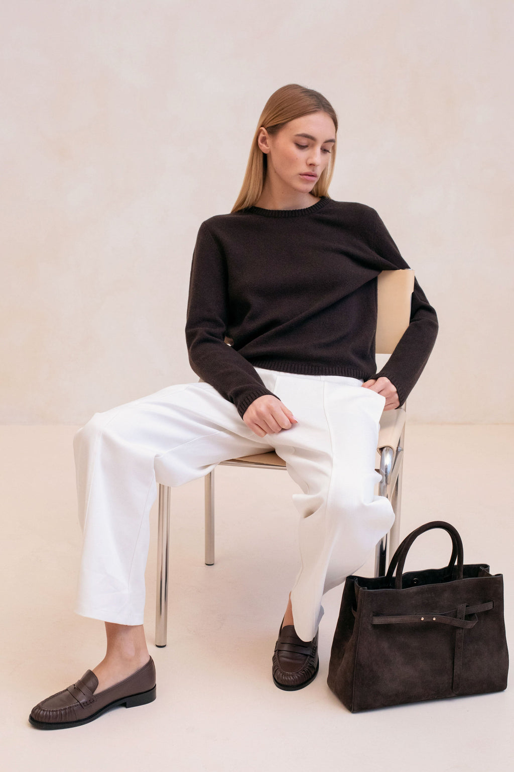 Pull En Maille Le Rimbaud - Marron Fonce