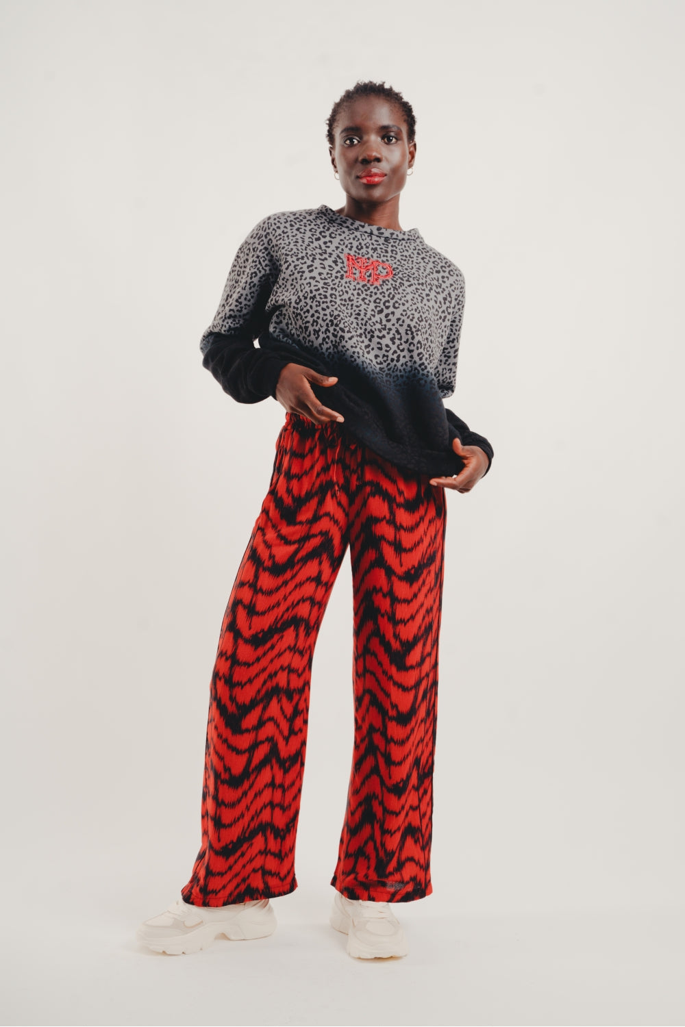 Le Pantalon Tracy Zèbre Rouge