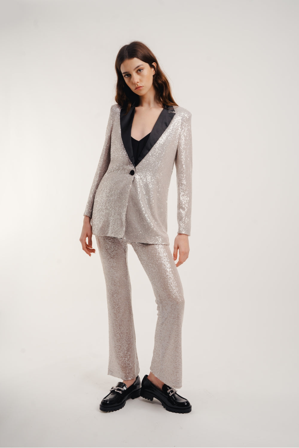 Le Blazer Blondie Gris A  Paillettes