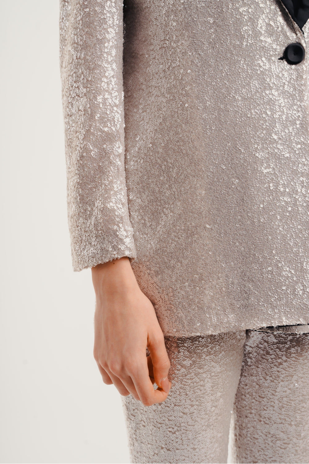 Le Blazer Blondie Gris A  Paillettes