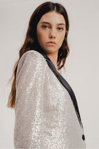 Le Blazer Blondie Gris A  Paillettes