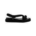 Black Ronda 20Mm Flatform Asymmetrical Sandal
