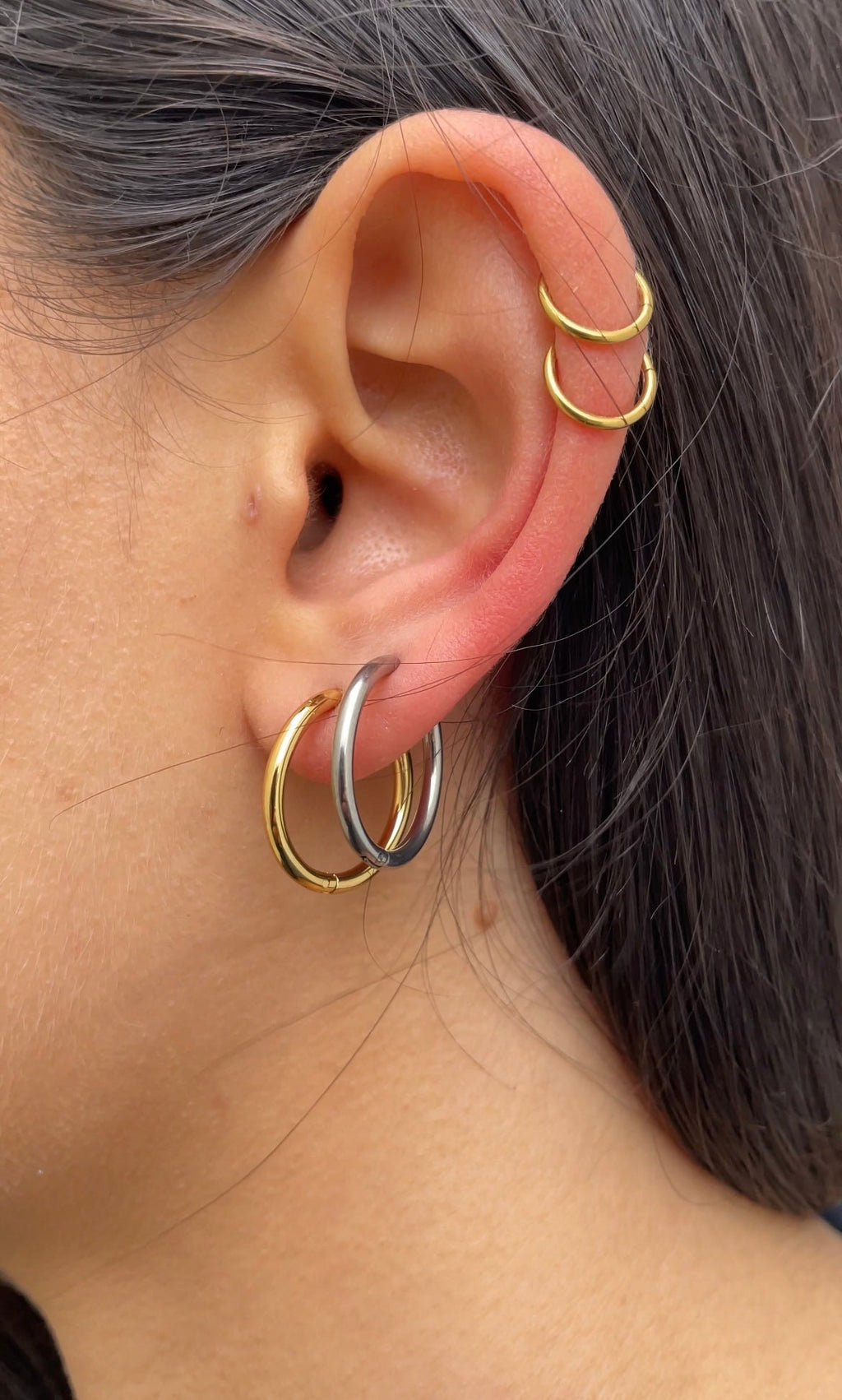 Boucles D'Oreilles Thin Classic Hoops