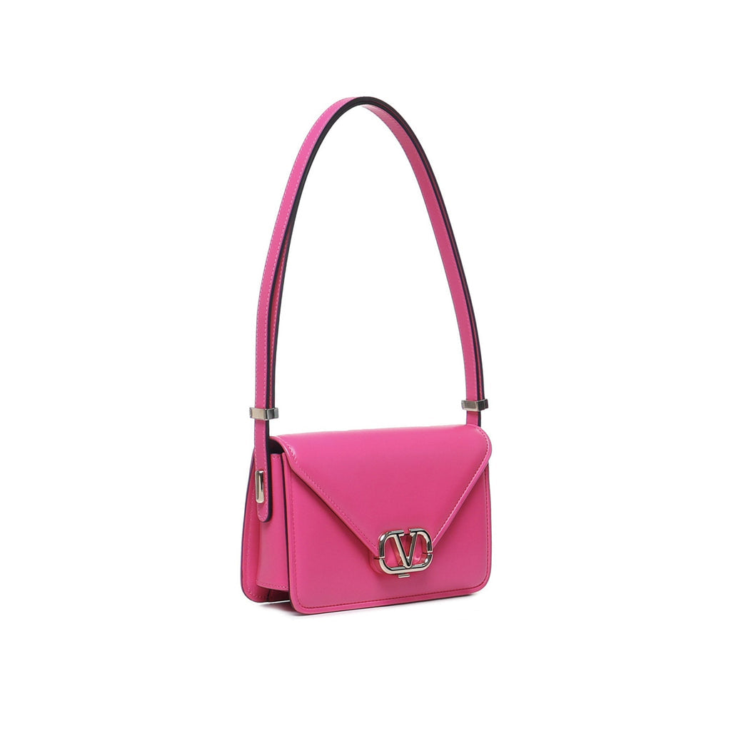 Valentino Garavani Logo Shoulder Bag - Fuchsia - Femme