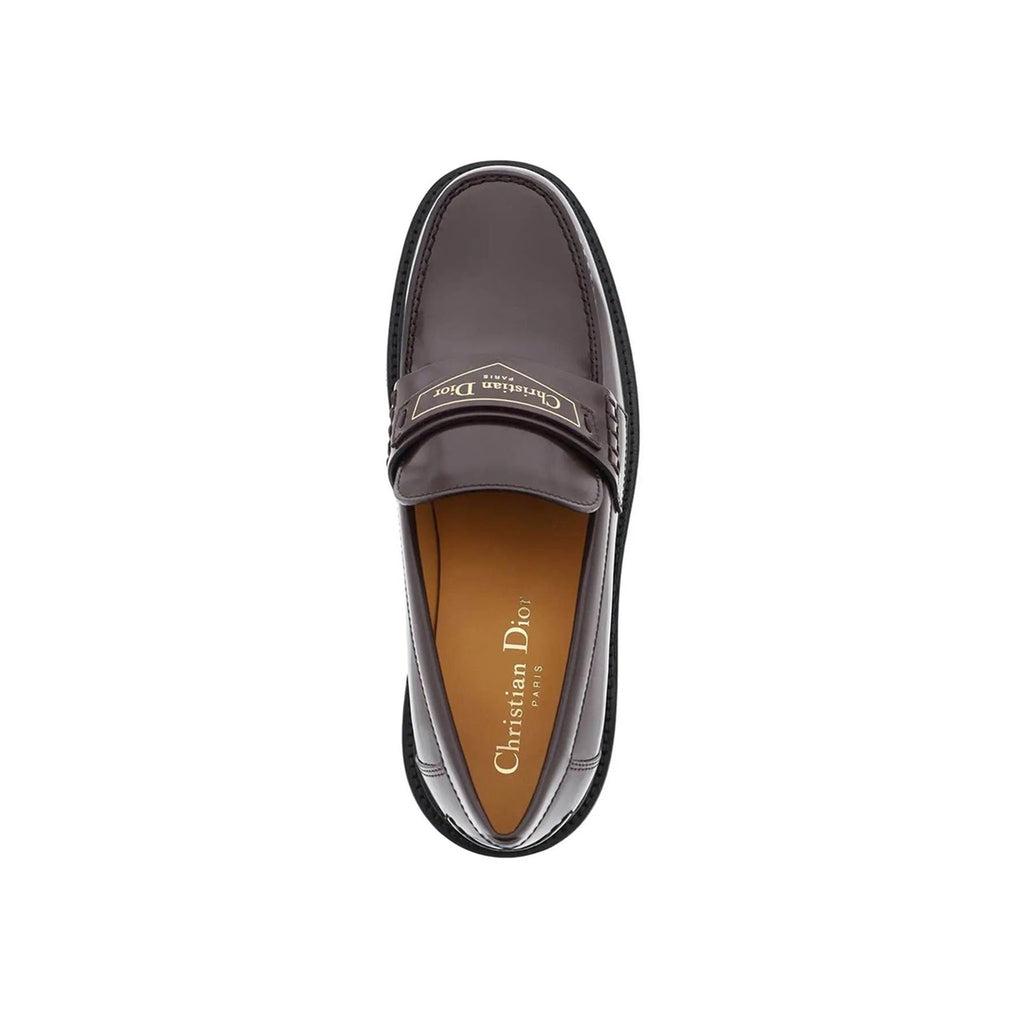 Mocassins Dior Leather - Brown - Femme