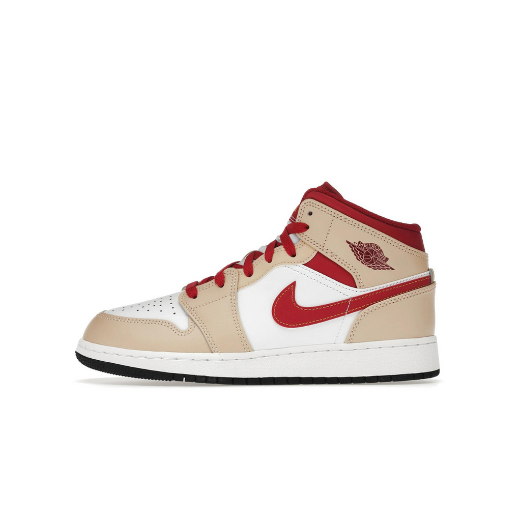 Air Jordan 1 Mid Light Curry Cardinal