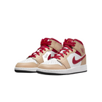 Air Jordan 1 Mid Light Curry Cardinal