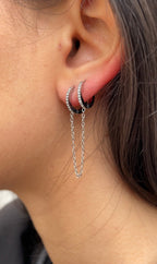 Boucles D'Oreilles Mono Strass Earring