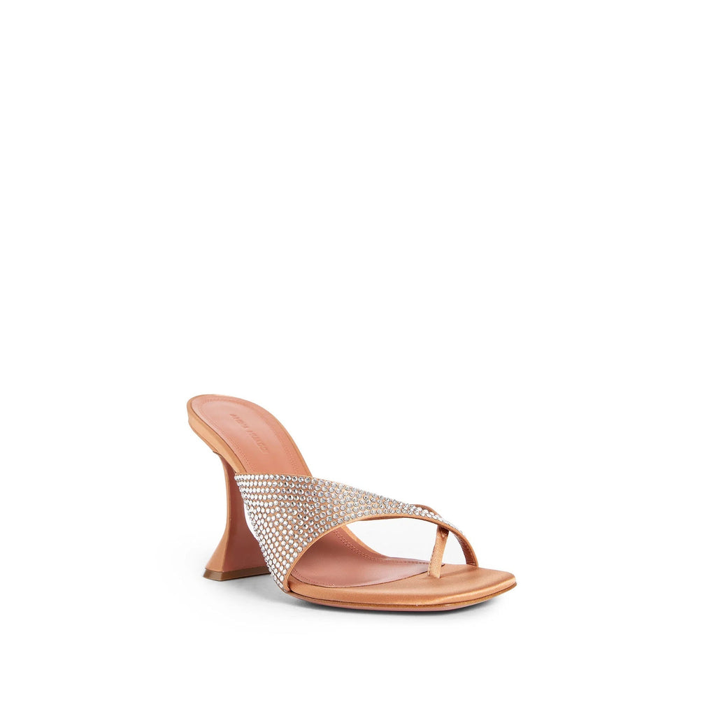 Mules - Amina Muaddi Shiona Slipper Crystals 95 - Orange