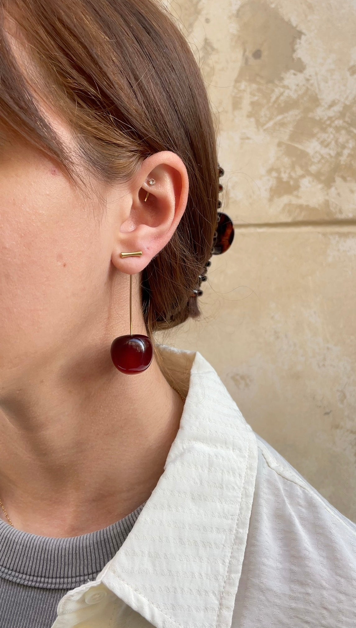 Boucles D'Oreilles Big Cherry