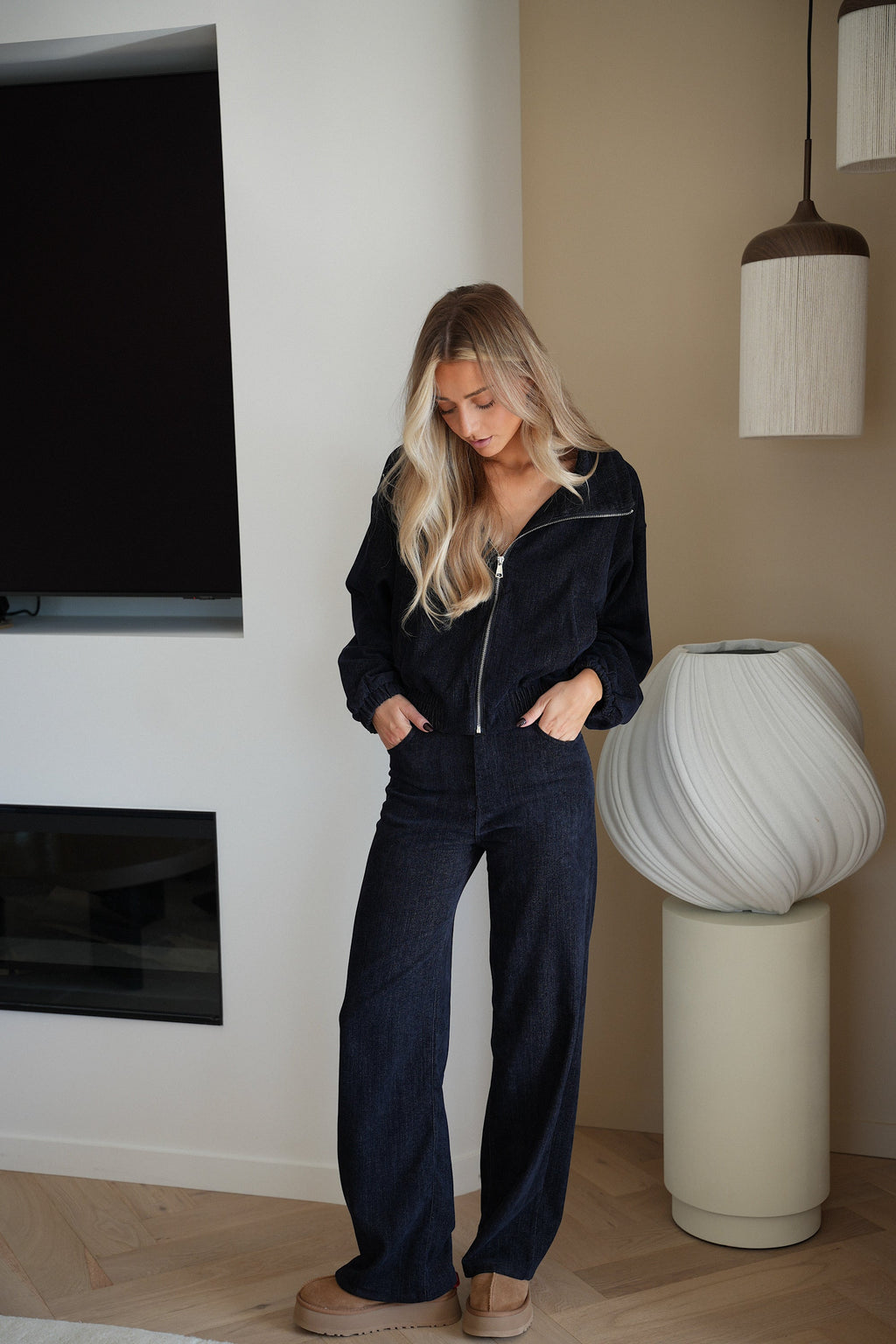 Veste Zippée Nina - Bleue