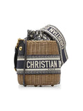 Christian Dior Drawstring Bucket Bag Wicker with Oblique Canvas Product Image