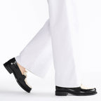 Mocassins Dior Emblem Leather - Black - Femme