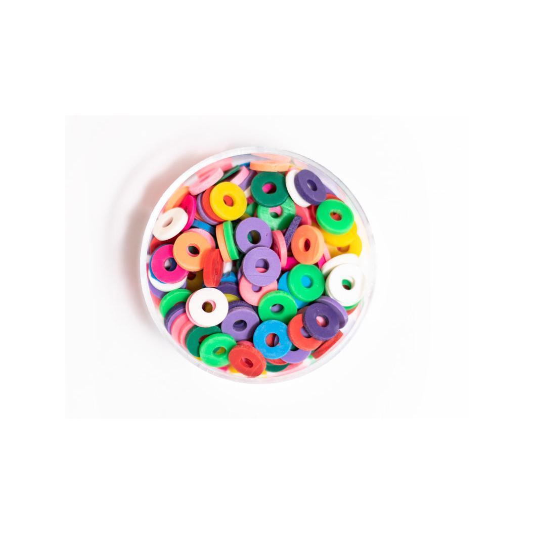 Boite De Perles Rondelles Heishi 6 Mm - Mix De Couleurs Pop